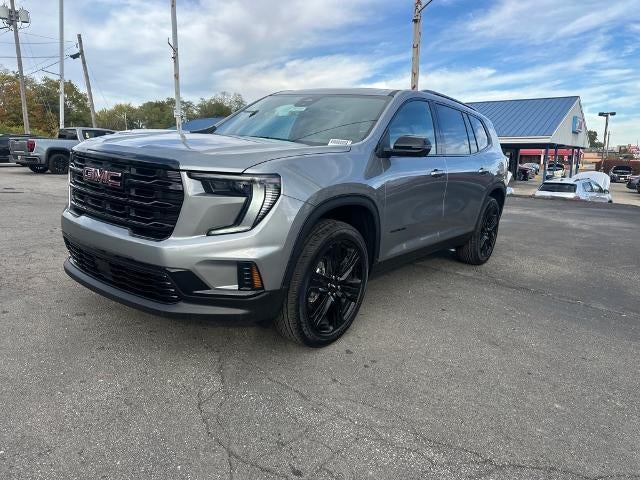 2026 GMC Acadia Elevation in Sterling Metallic — front three-quarter view