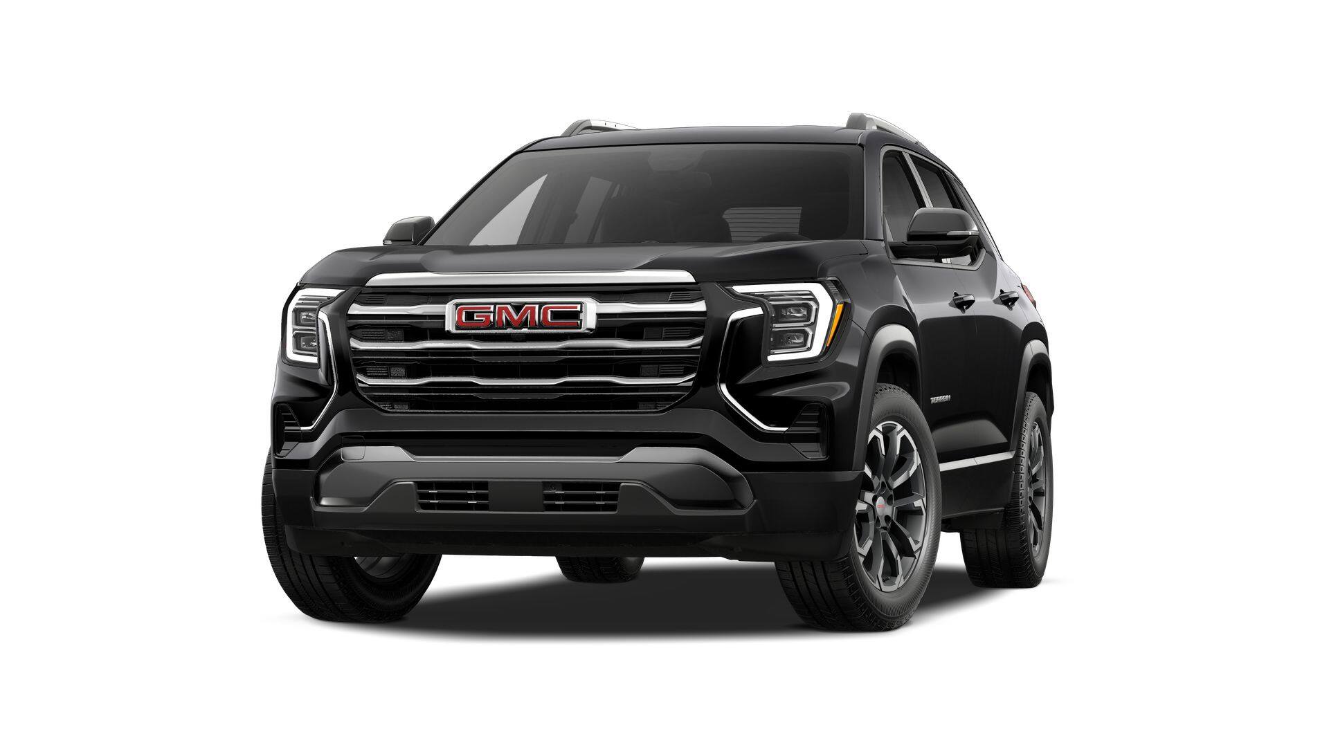 2027 GMC Terrain FWD Elevation in Ebony Twilight Metallic — front three-quarter view