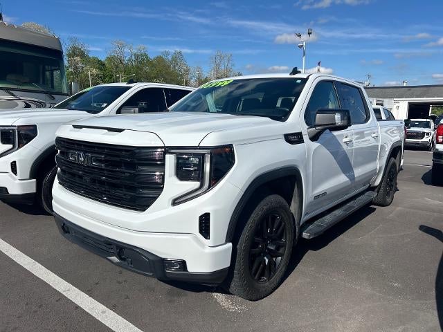 2023 GMC Sierra 1500 Elevation in Summit White — front three-quarter view